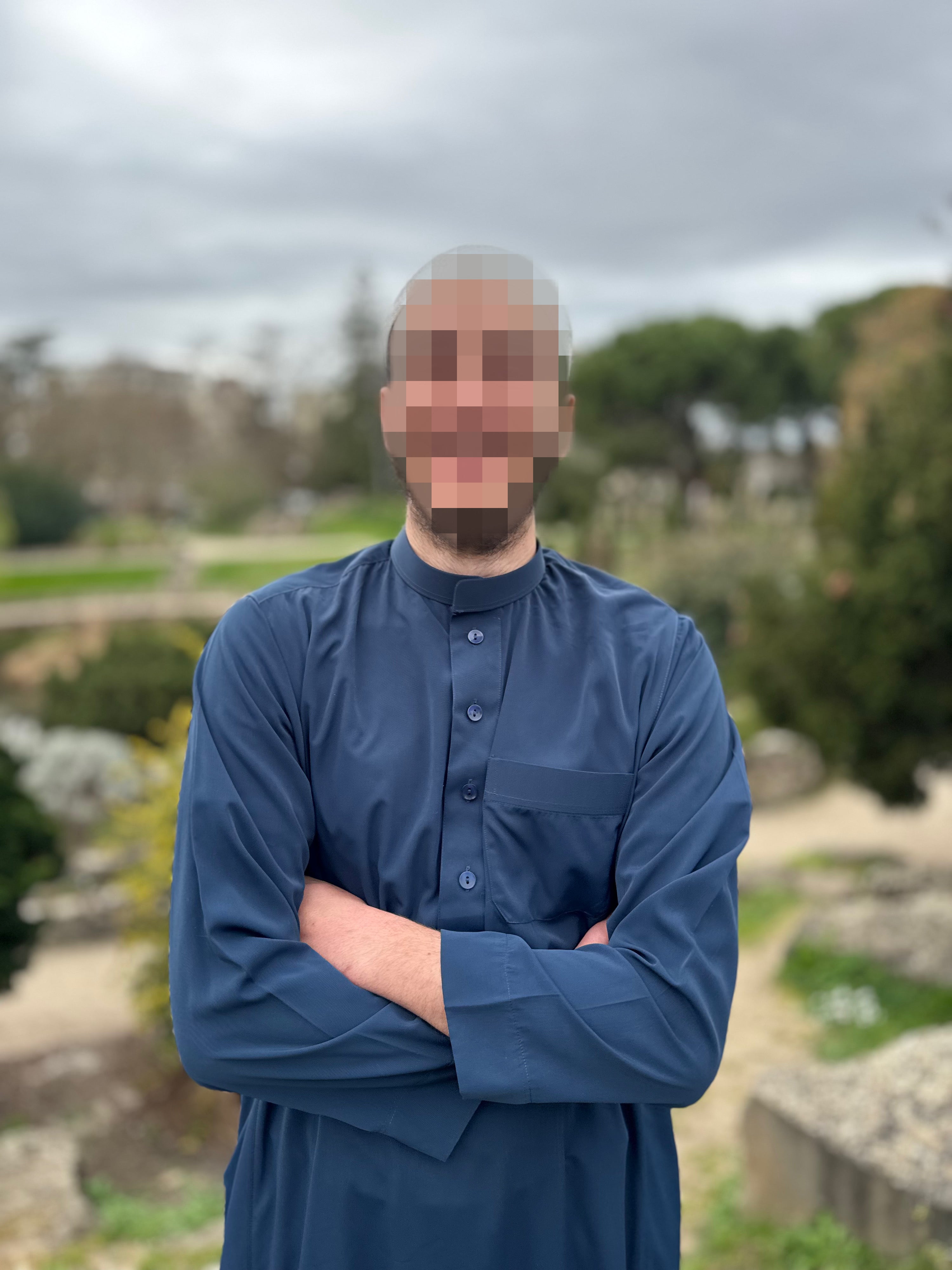 qamis bleu 